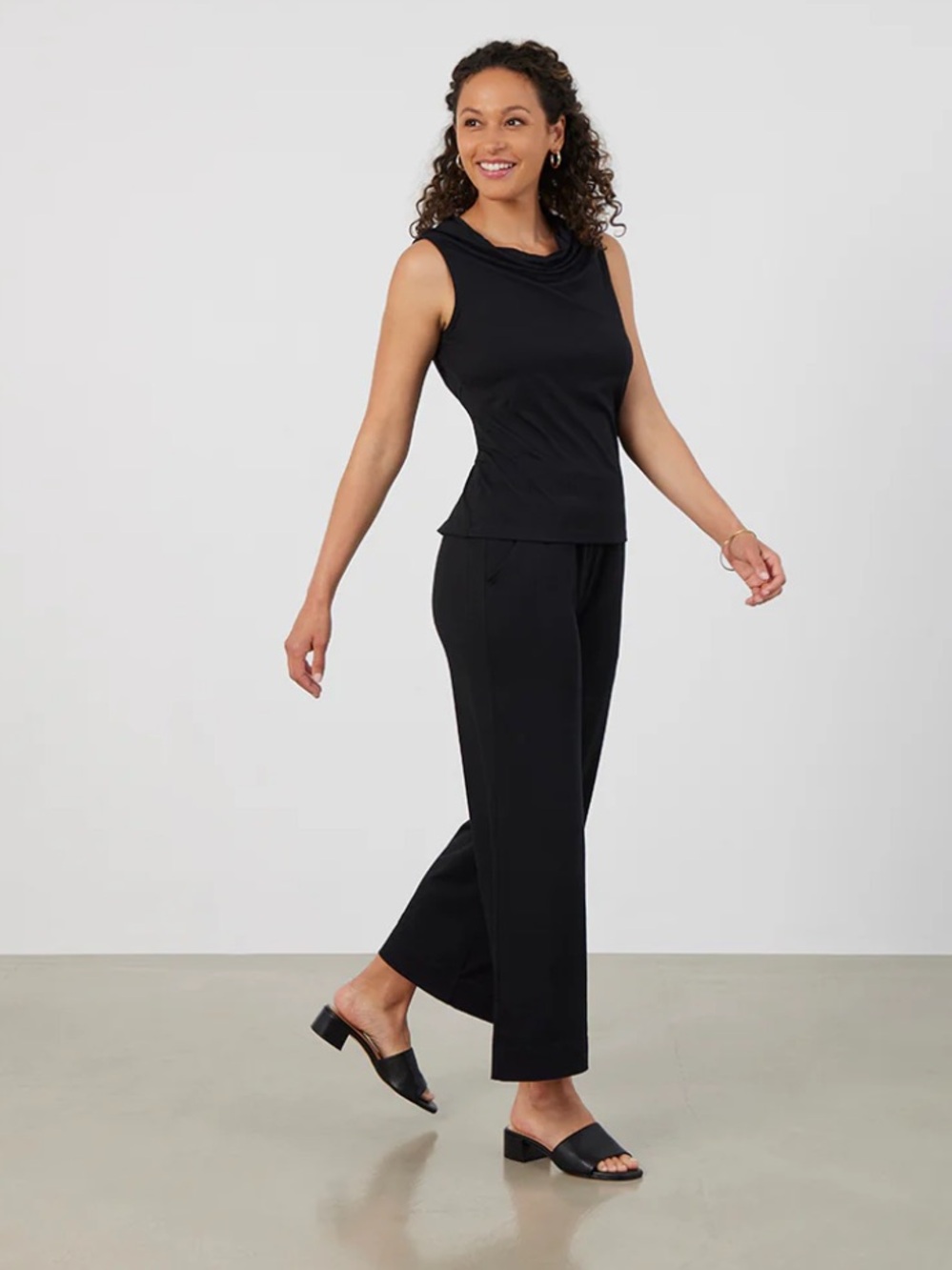 Bluffworks Threshold Black Cowl Neck Sleeveless Top Womens S Nwt — image 3 of 8